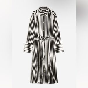 H&M Black and White Striped Maxi Dress